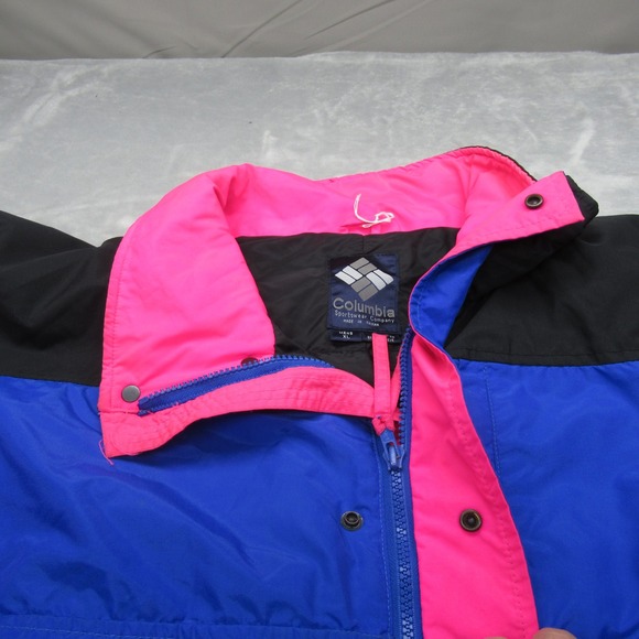 Columbia Jacket Mens XL Blue Pink Pockets Full Zip Waterproof 3in1 Shell Outdoor - Picture 10 of 16